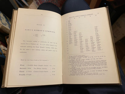 1888 Synopsis of the Chess Openings : A Tabulated Analysis : William Cook