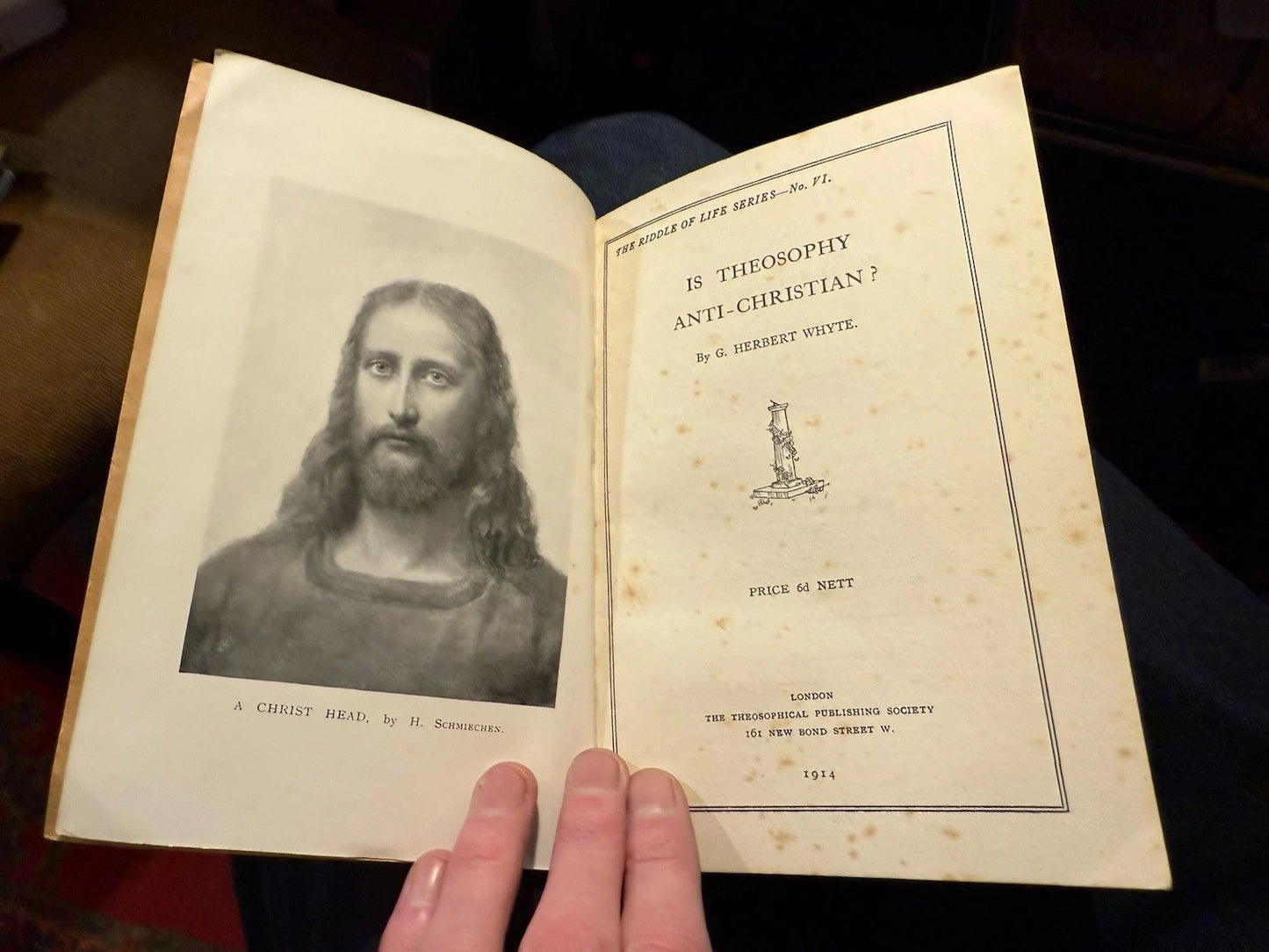 1914 : Is Theosopy Anti-Christian? : G. Herbert Whyte :Theosophical Society