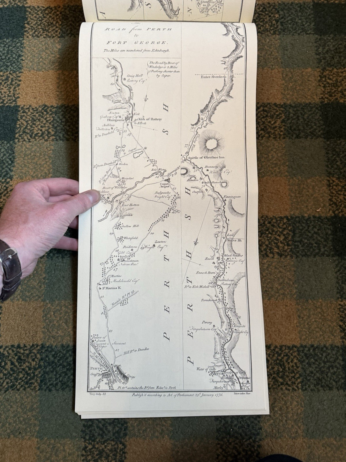 Taylor and Skinner Survey and Maps of the Roads of Scotland 1776 : In Box