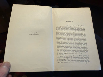 Text book of Psychology : William James : Macmillan 1892 : First Edition