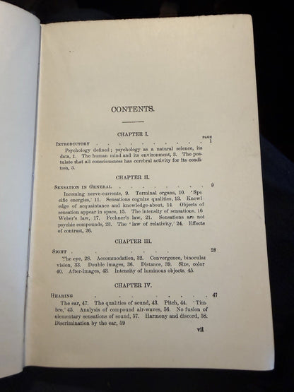 Text book of Psychology : William James : Macmillan 1892 : First Edition