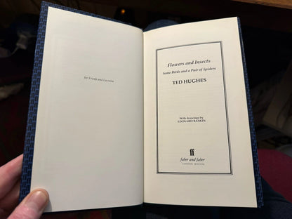 1986 Flowers & Insects : Ted Hughes : Illustratrated Poetry Book : 1st Ed