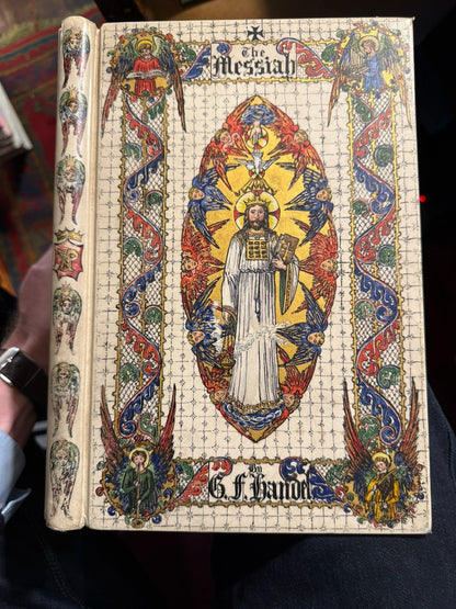 c1890 The Messiah : George Frederic Handel : Hand Painted Vellum Binding