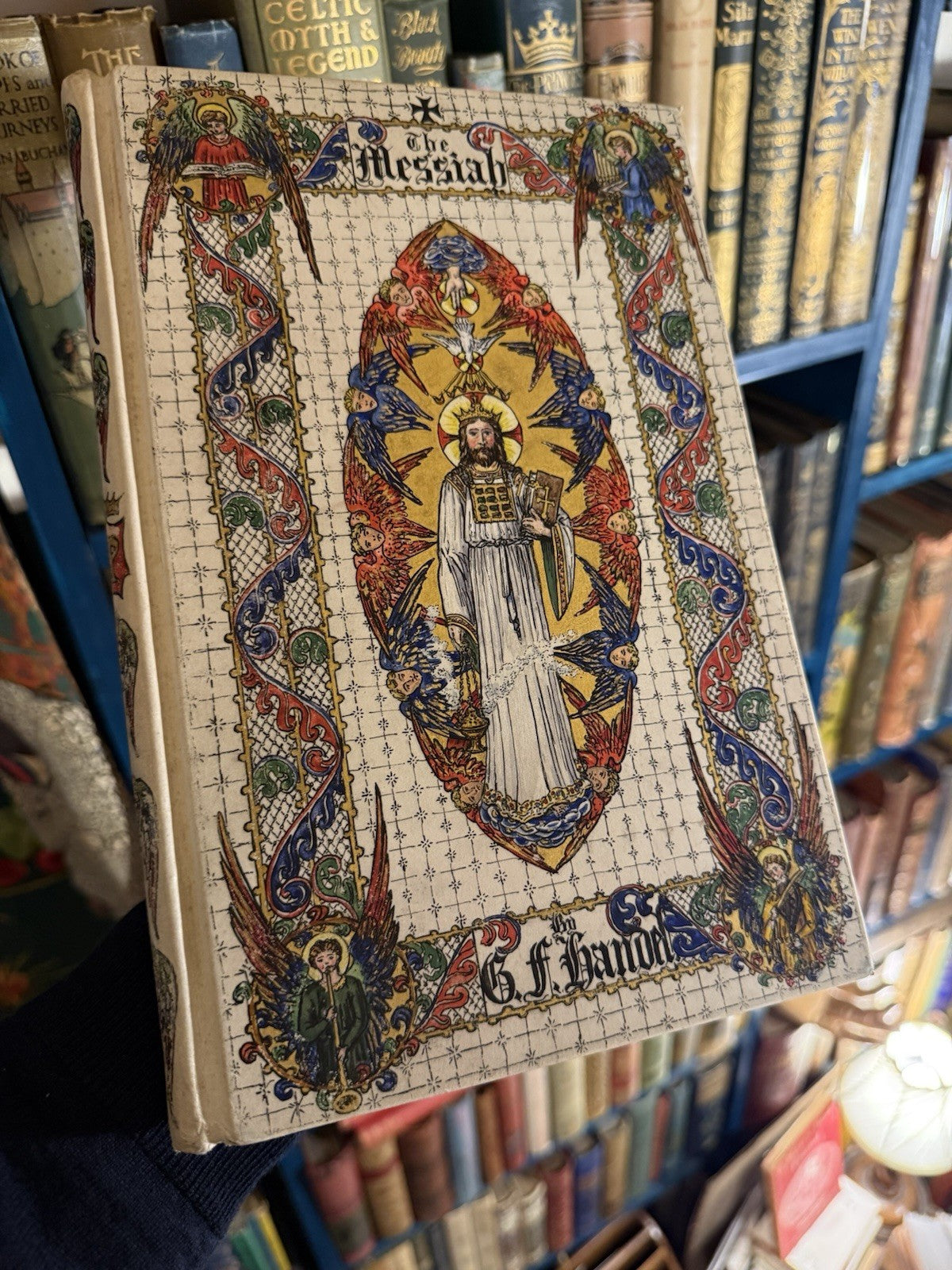 c1890 The Messiah : George Frederic Handel : Hand Painted Vellum Binding