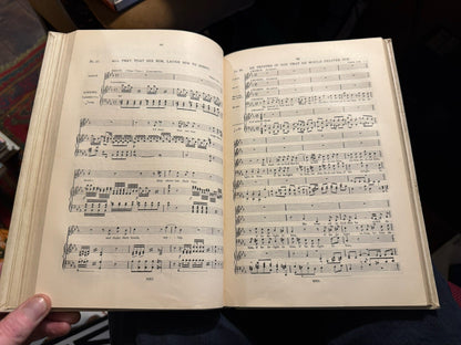 c1890 The Messiah : George Frederic Handel : Hand Painted Vellum Binding
