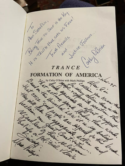 Trance America (SIGNED) MK-Ultra CIA Project Mind Control : Cathy O'Brien 1995