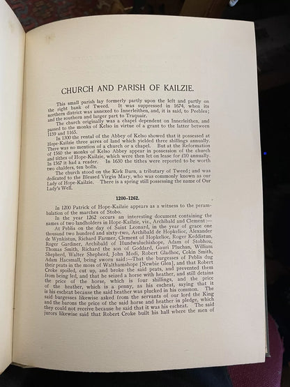 The Church of Traquair and Kailzie : Scottish Borders History : Dr Gunn 1931