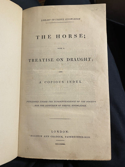 1831 The Horse with a Treatise on Draught : W. Youatt : Illustrated