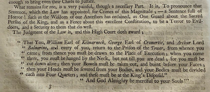 1746 Tryals of the Rebel Lords : Jacobite Treason Trials : Lord Lovat : Culloden