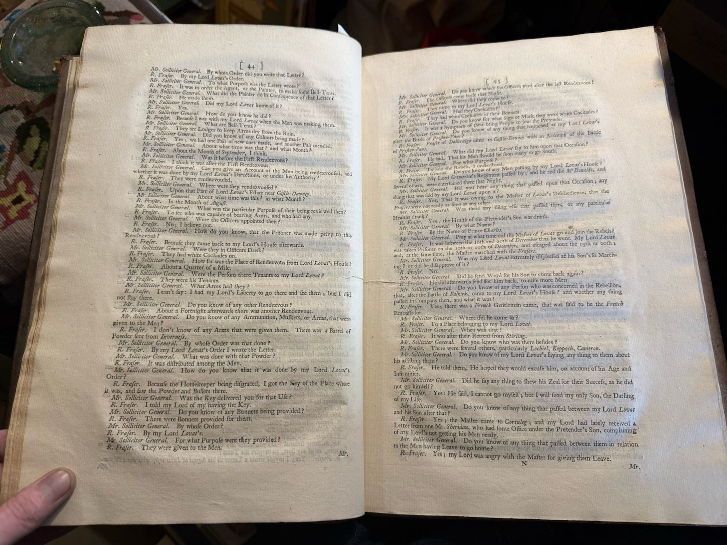 1746 Tryals of the Rebel Lords : Jacobite Treason Trials : Lord Lovat : Culloden