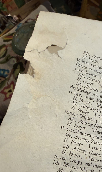 1746 Tryals of the Rebel Lords : Jacobite Treason Trials : Lord Lovat : Culloden