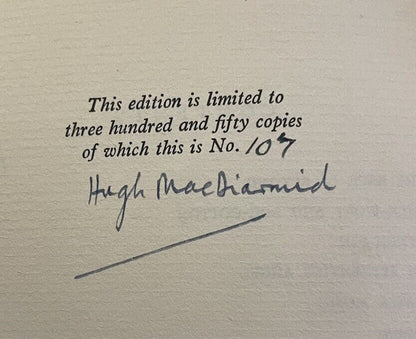 1932 Hugh MacDiarmid : Scots Unbound and Other Poems : Signed Ltd Edition