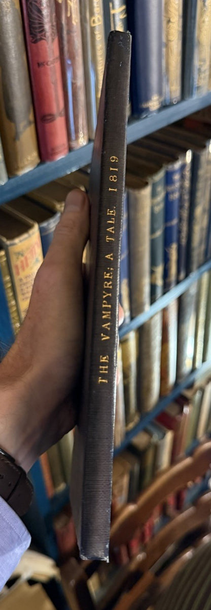 1819 The Vampyre ; A Tale : John William Polidori (Byron Interest) Vampire