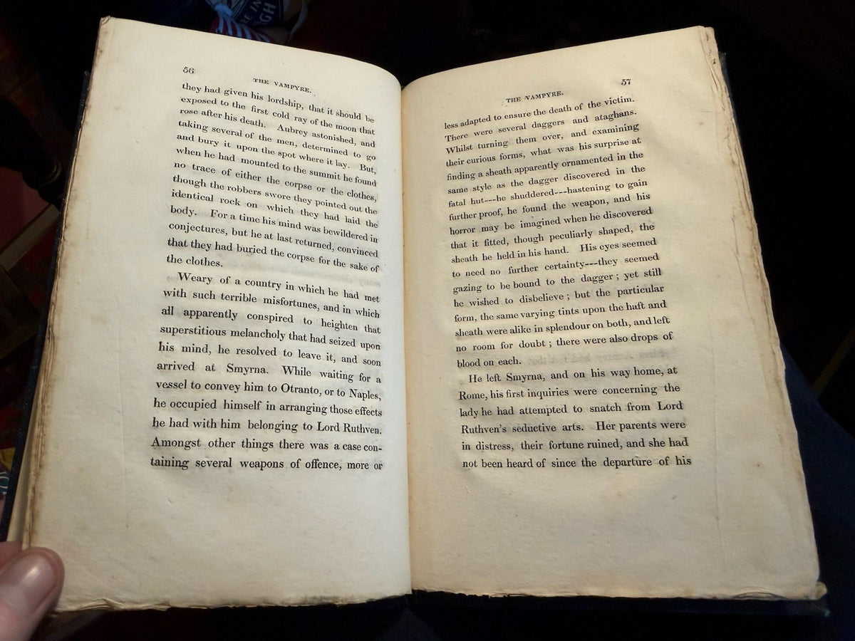 1819 The Vampyre ; A Tale : John William Polidori (Byron Interest) Vampire