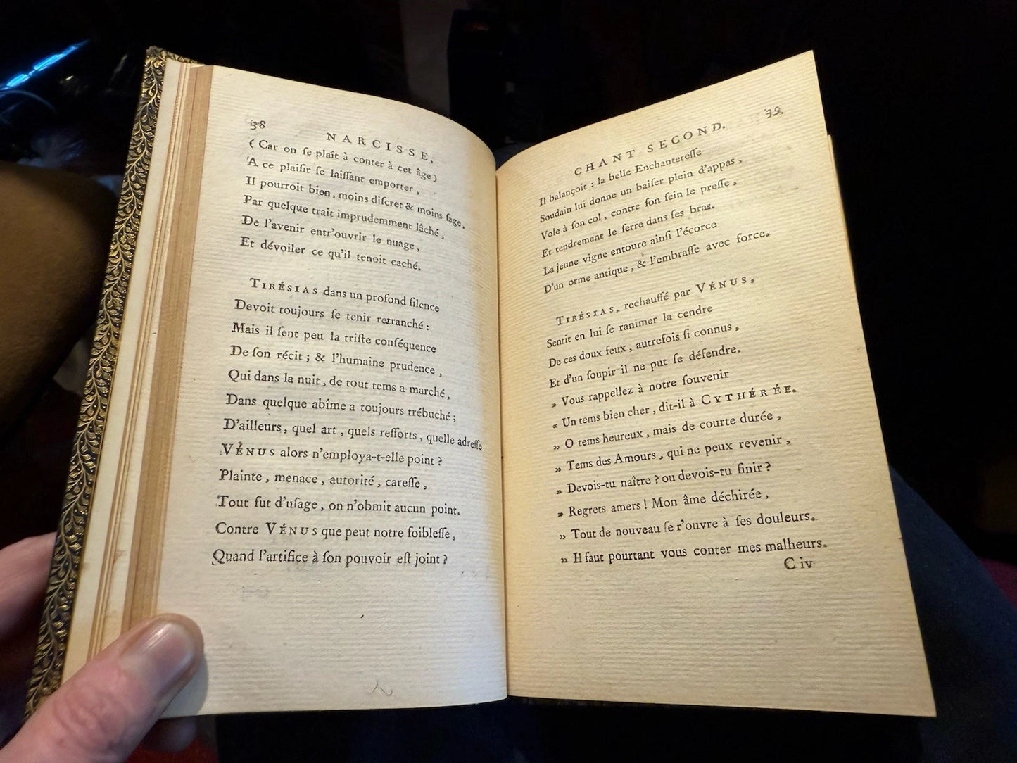 1769 MALFILATRE, Jacques : Narcisse Dans L'Isle De Venus FRENCH BINDING