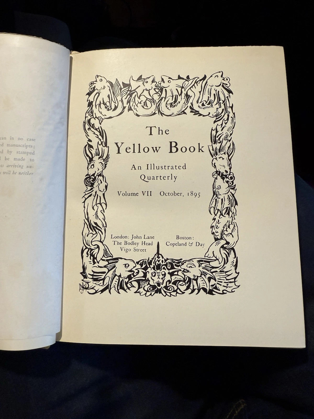 The Yellow Book (Volume VII) Oct 1895 Illustrated Quarterly : Kenneth Grahame