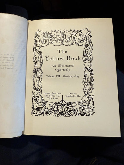 The Yellow Book (Volume VII) Oct 1895 Illustrated Quarterly : Kenneth Grahame