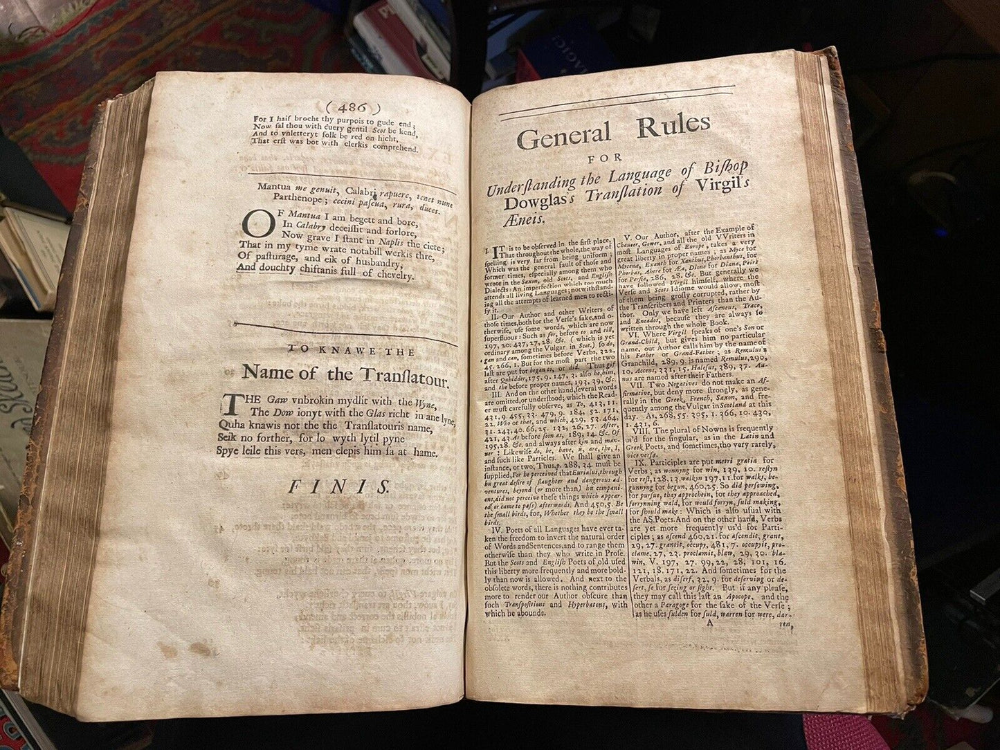 1710 Virgil's Aeneid Translated into Scottish Verse : Bishop Gavin Douglas
