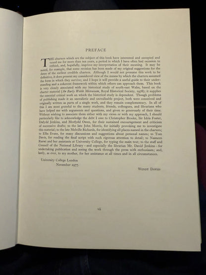 1979 The Llandaff Charters : Wendy Davies : Historical Llandaff in Wales