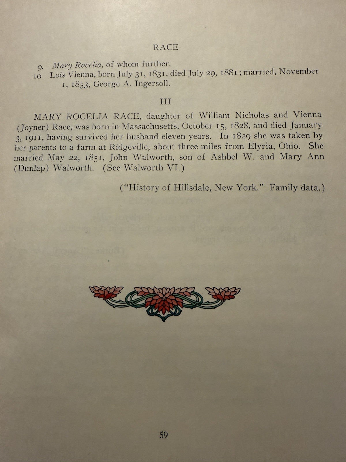 Walworth, Race & Allied Families : Bound by Stikeman : Genealogical History 1930