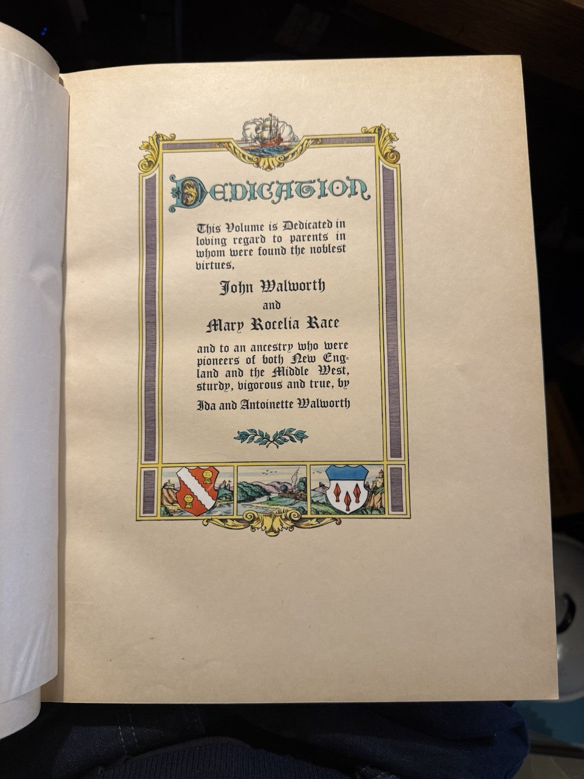 Walworth, Race & Allied Families : Bound by Stikeman : Genealogical History 1930