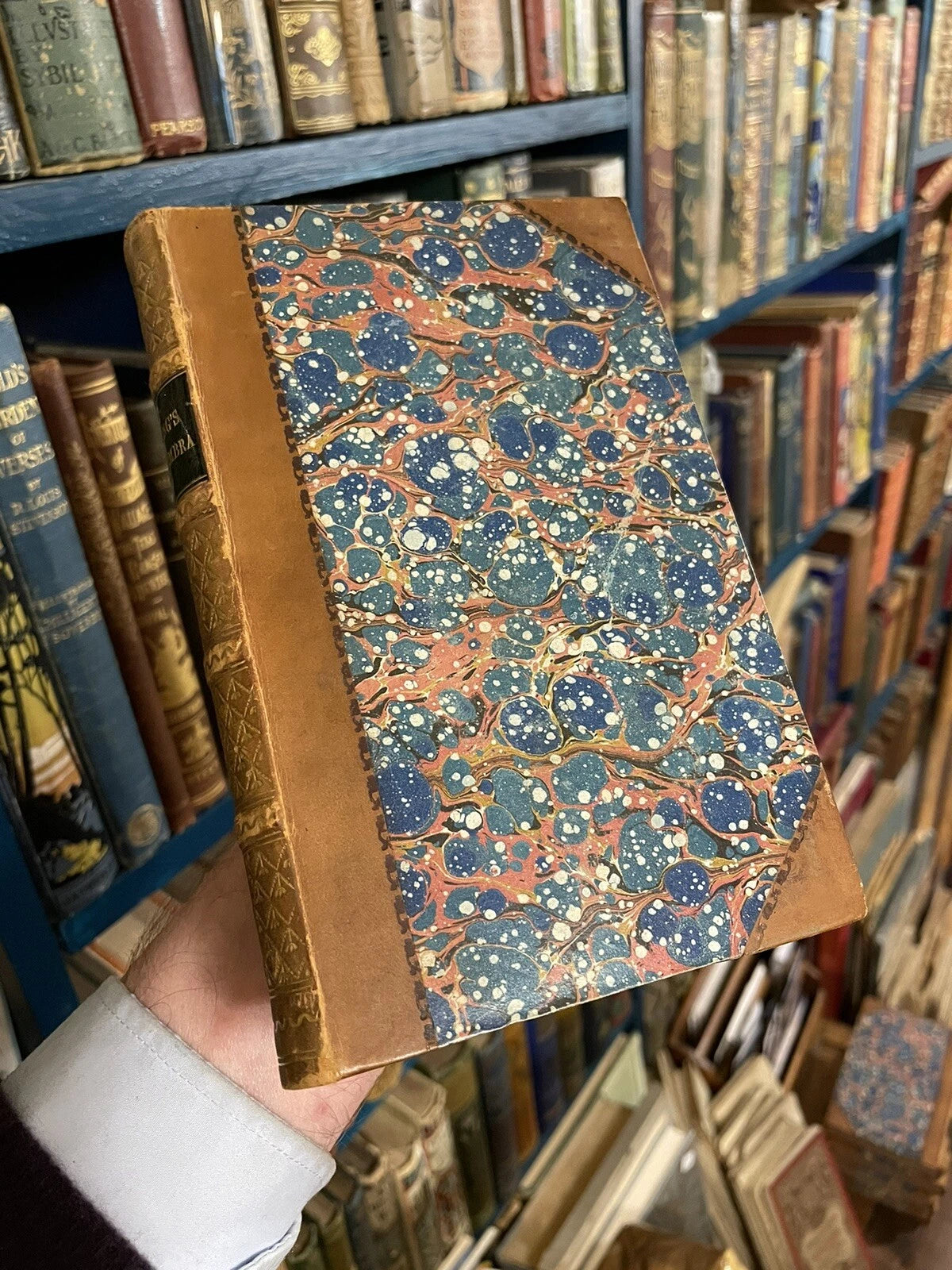 1850 Washington Irving : The Alhambra : Half Leather Binding