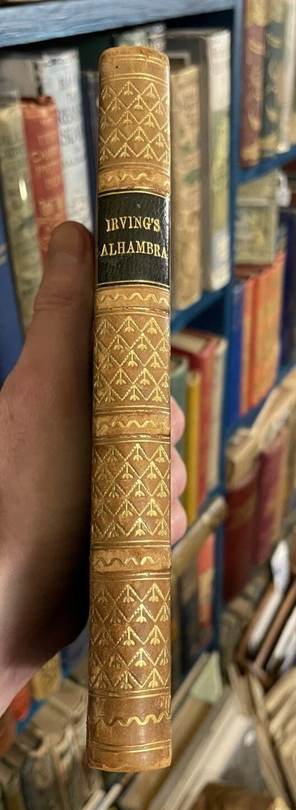 1850 Washington Irving : The Alhambra : Half Leather Binding