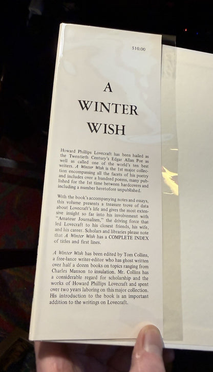 H.P. Lovecraft : A Winter Wish and Other Poems (2000 copies) First Edition 1977