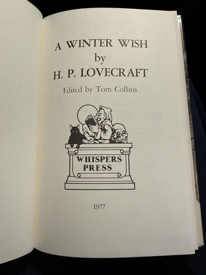 H.P. Lovecraft : A Winter Wish and Other Poems (2000 copies) First Edition 1977