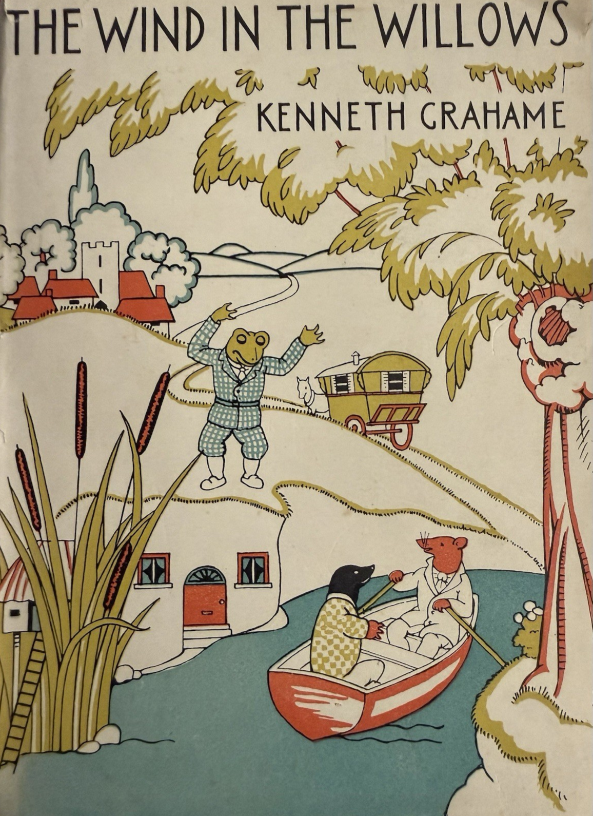 1933 The Wind in the Willows : Kenneth Grahame : Dust Jacker by Edith Morris