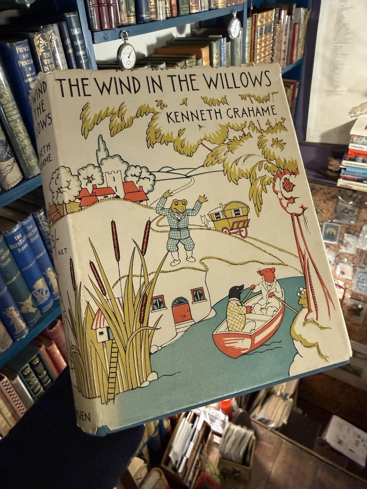 1933 The Wind in the Willows : Kenneth Grahame : Dust Jacker by Edith Morris