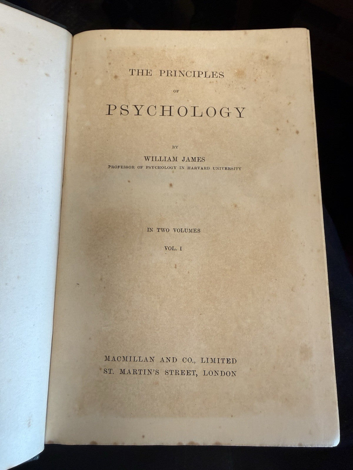 1890 William James : Principles of Psychology : Two Volumes