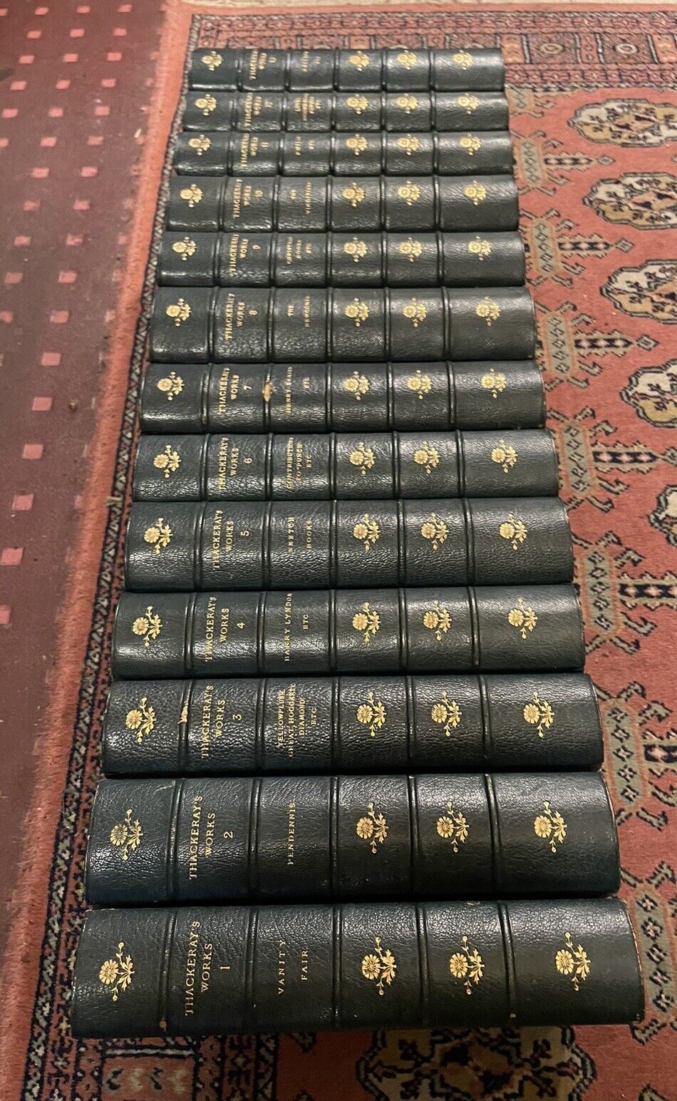1898 The Works of William Makepeace Thackeray (13 Volumes) Oxford Bindings