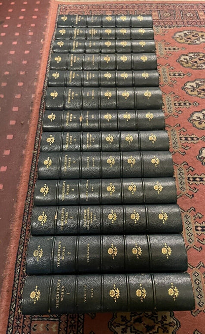 1898 The Works of William Makepeace Thackeray (13 Volumes) Oxford Bindings