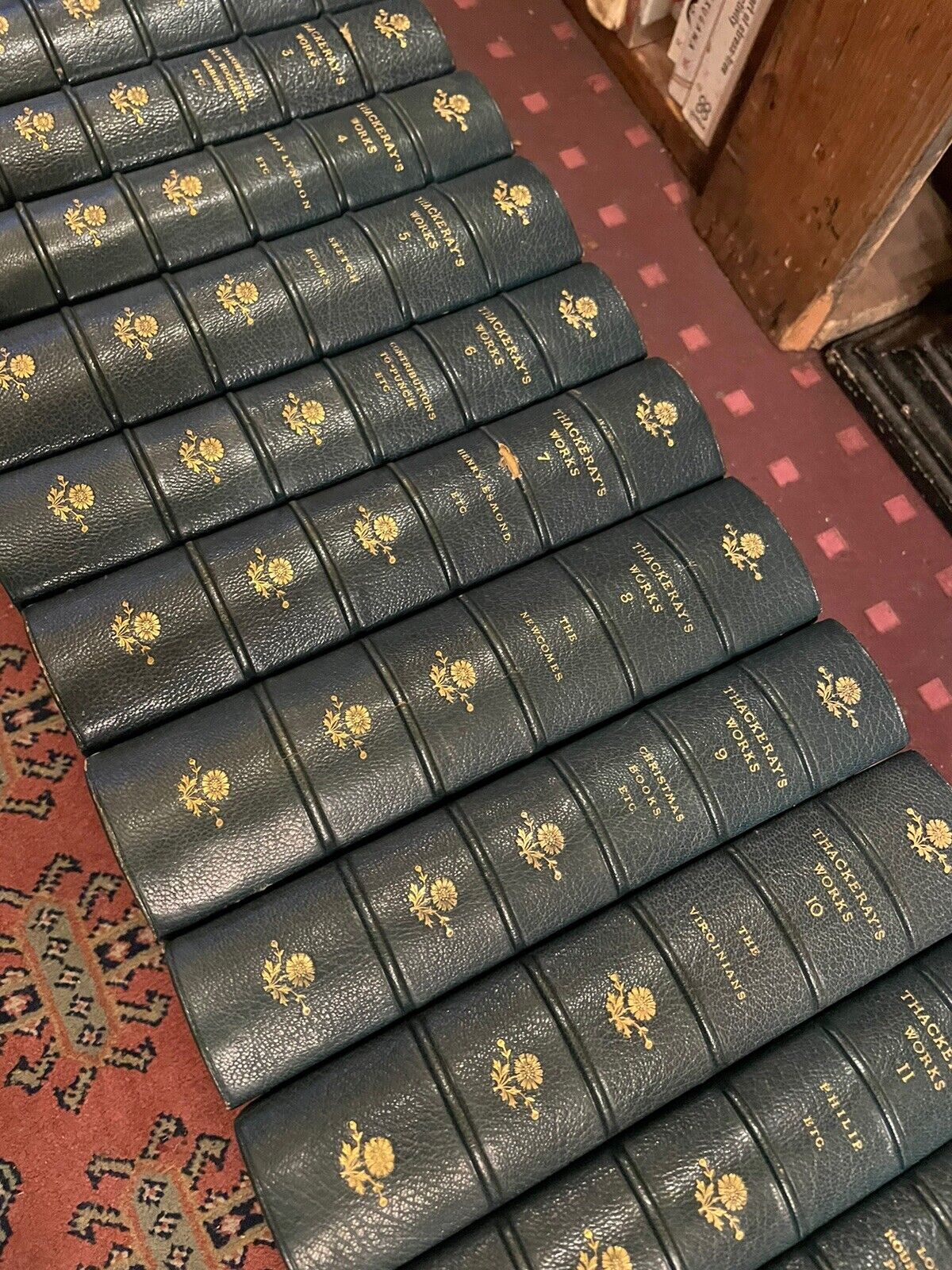 1898 The Works of William Makepeace Thackeray (13 Volumes) Oxford Bindings