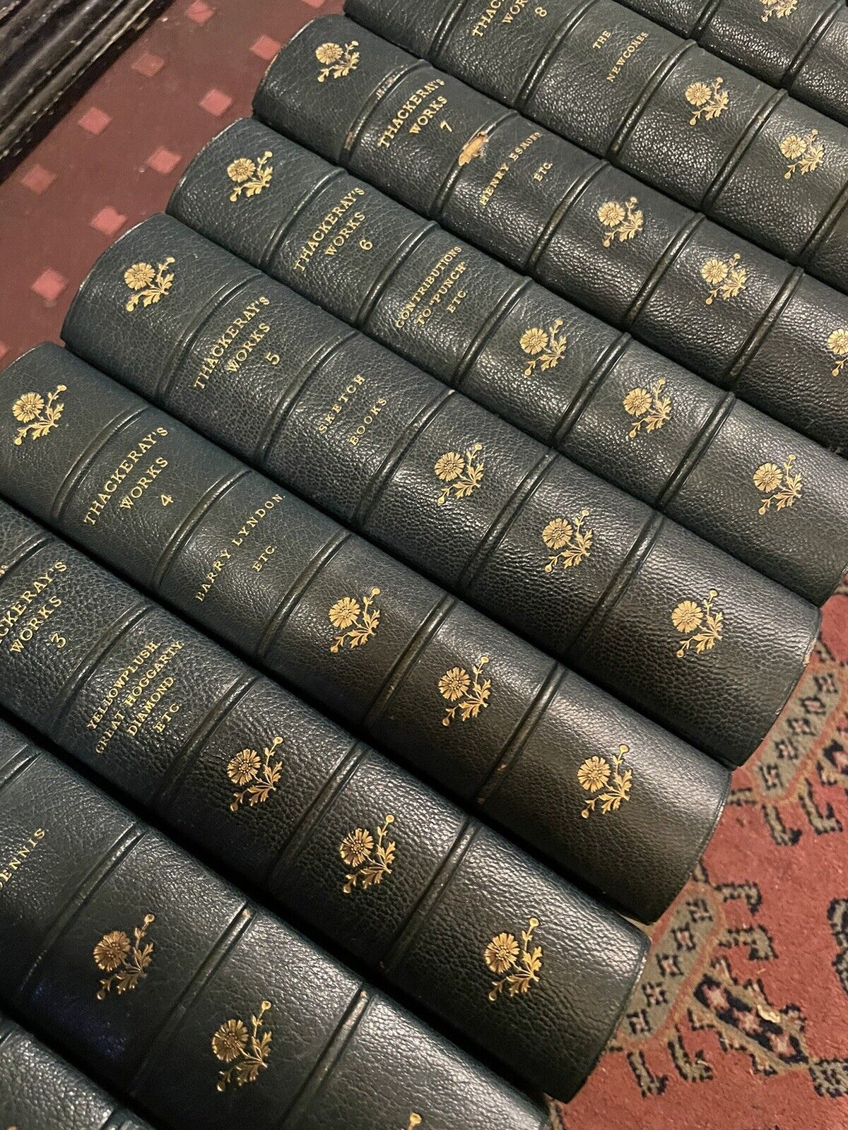 1898 The Works of William Makepeace Thackeray (13 Volumes) Oxford Bindings