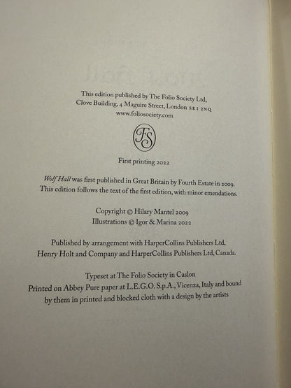 Wolf Hall : Hilary Mantel : 2022 Signed by Author : First Edition