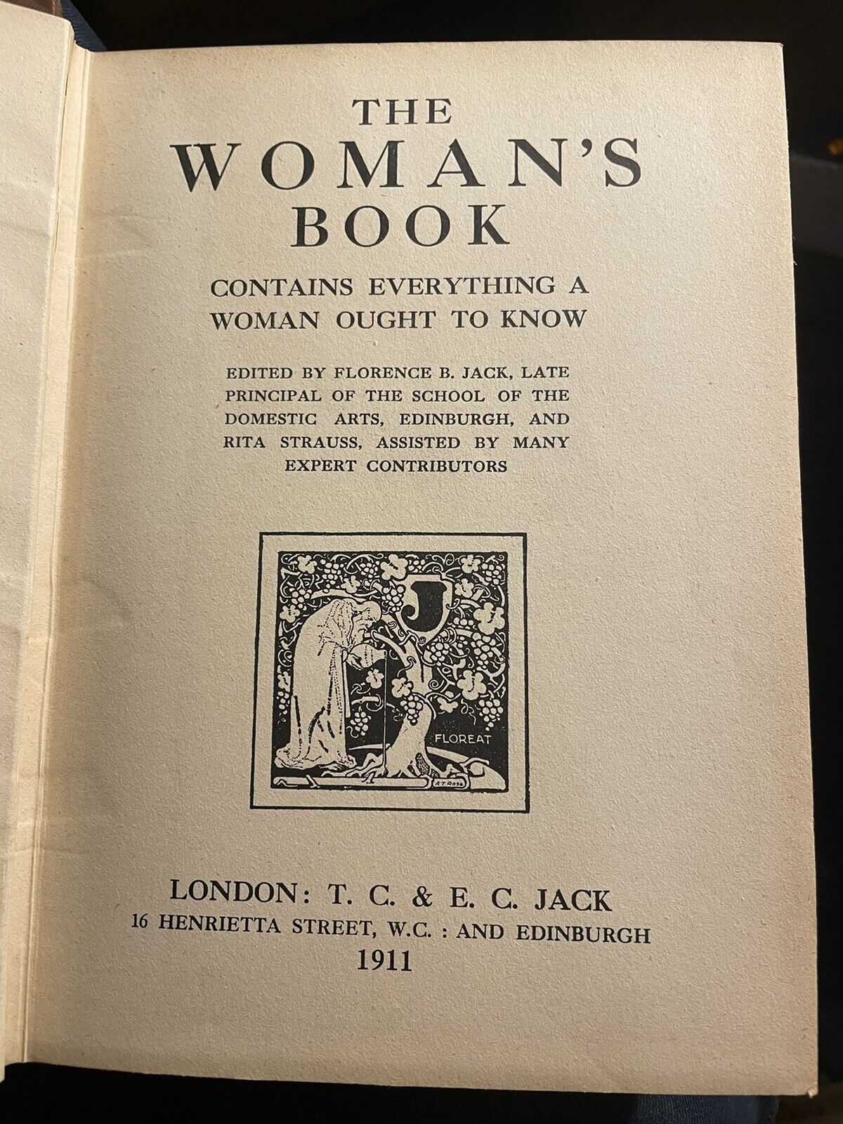 1911 The Woman's Book-Contains Everything A Woman Ought to Know