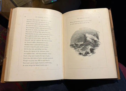 1845 Poetical Works of Oliver Goldsmith : Wood Engravings : Bespoke Binding
