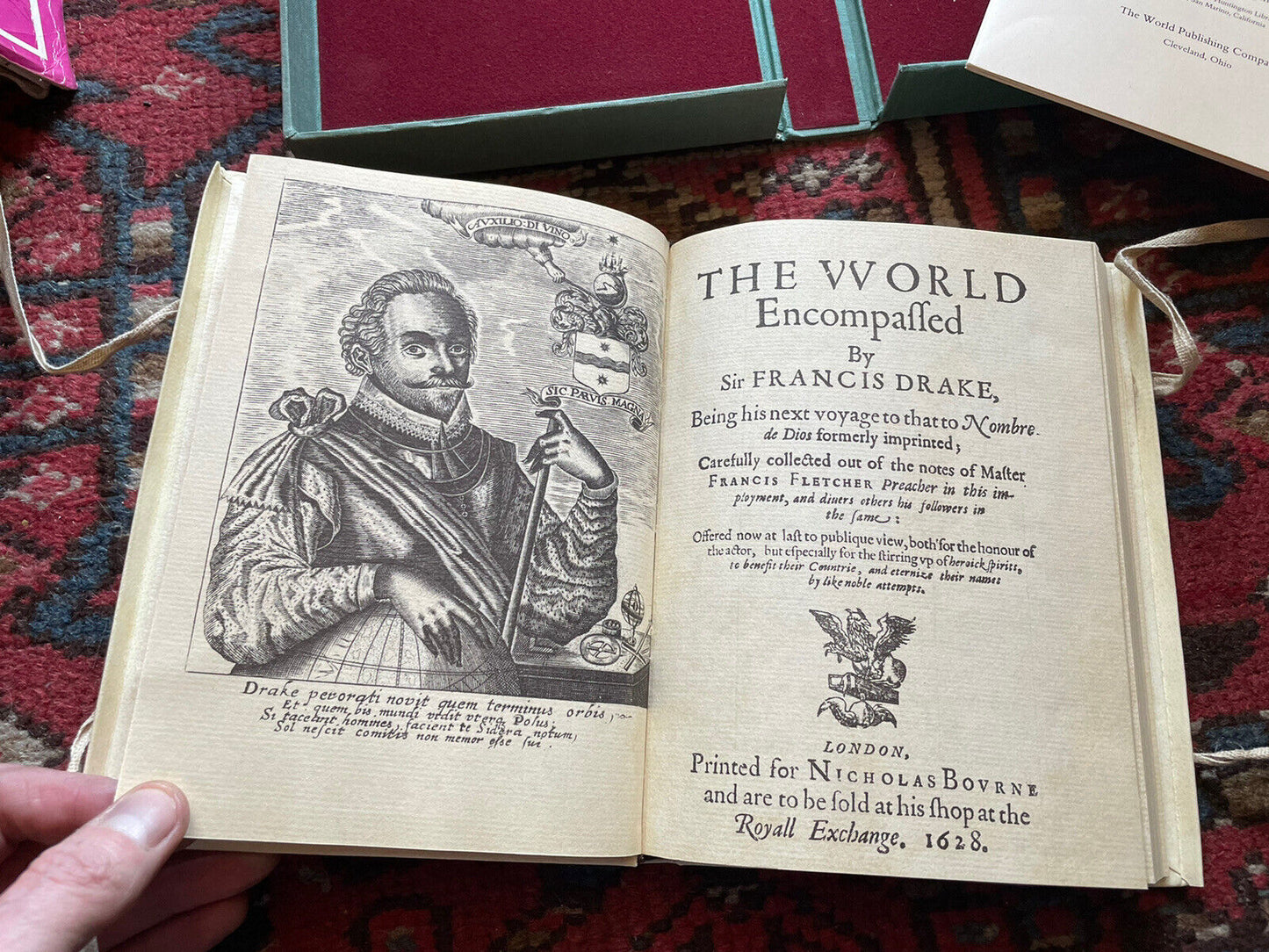 Francis Drake: The World Encompassed : Vellum Binding 1628 Facsimile