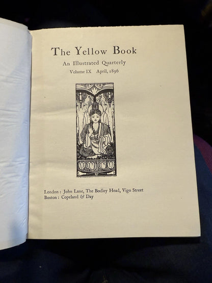 The Yellow Book (Volume IX) April 1896 Illustrated Quarterly : A. J. Gaskin
