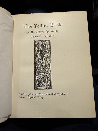 The Yellow Book (Volume 6) July 1895 Illustrated Quarterly Aubrey Beardsley VI