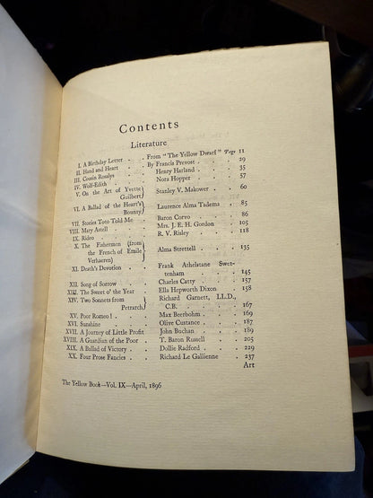 The Yellow Book (Volume IX) April 1896 Illustrated Quarterly : A. J. Gaskin