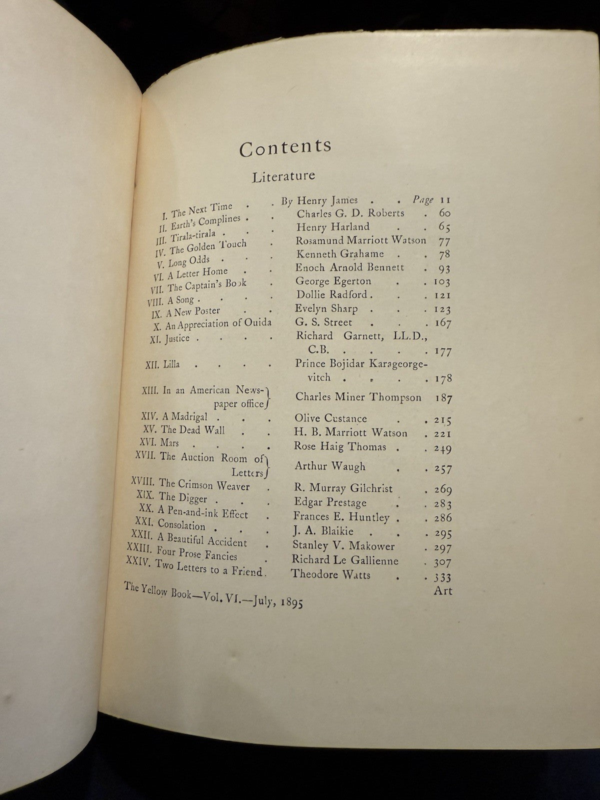 The Yellow Book (Volume 6) July 1895 Illustrated Quarterly Aubrey Beardsley VI