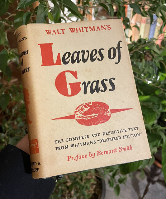 1945 Walt Whitman : Leaves of Grass (First Pocket Borzoi Deathbed Edition) in Dust Jacket