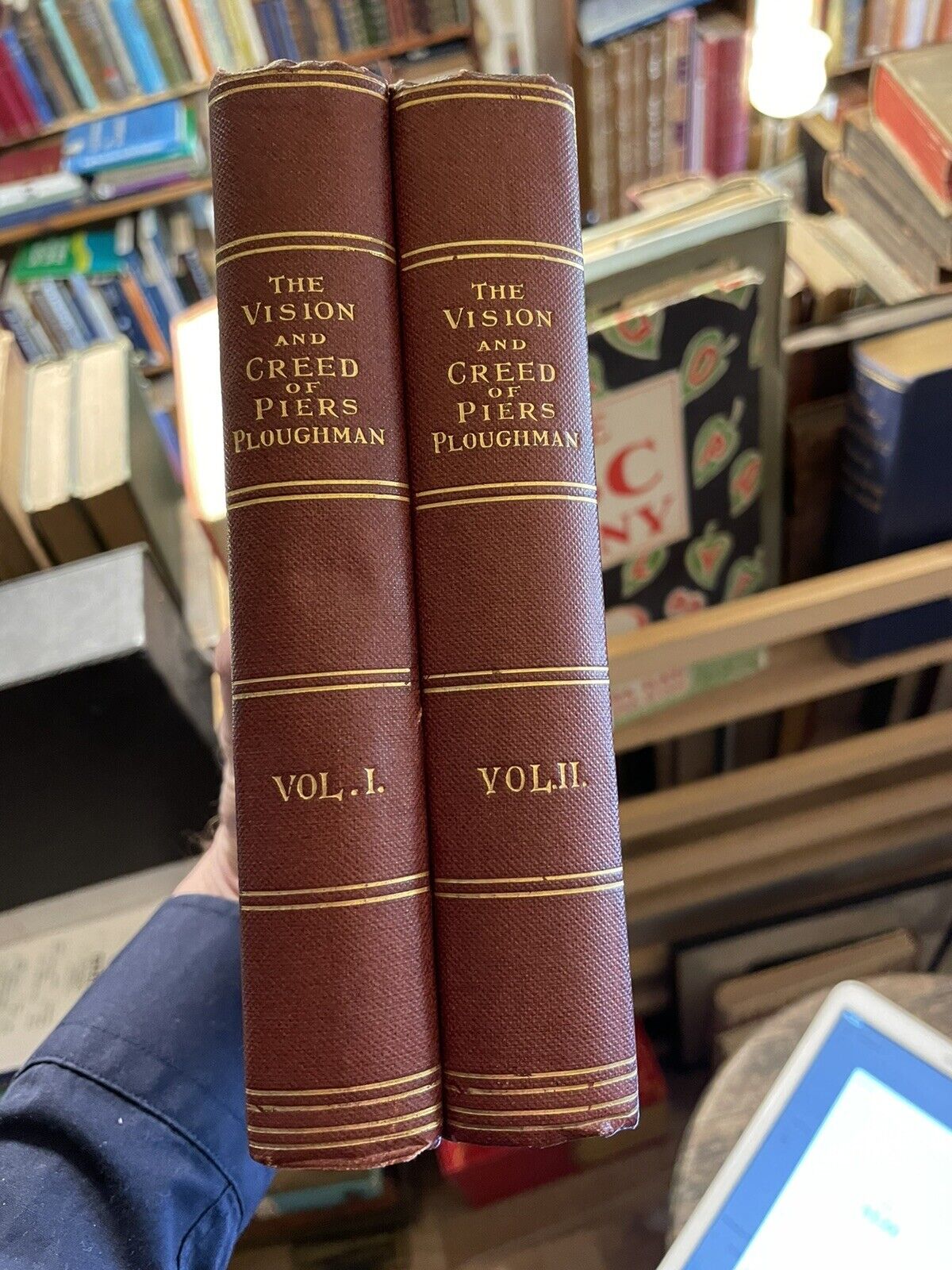 1883 The Vision and Creed of Piers Ploughman : Thomas Wright (2 Vols) Poetry