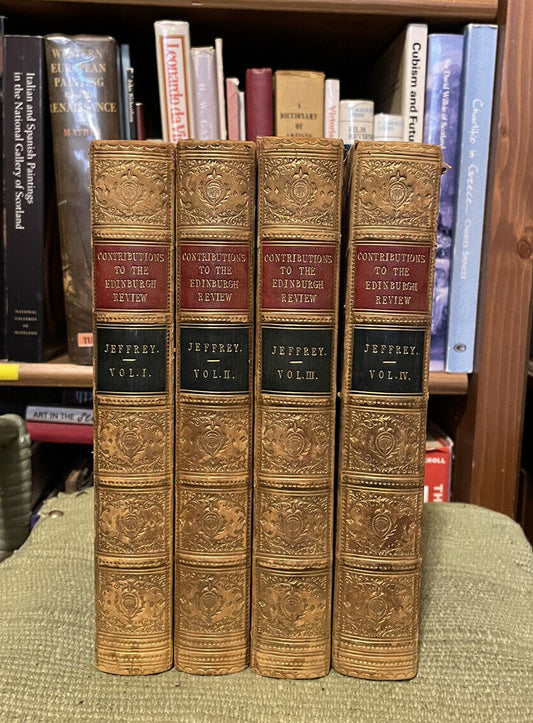 1844 Contributions to The Edinburgh Review : Francis Jeffrey (4 vols) Leather