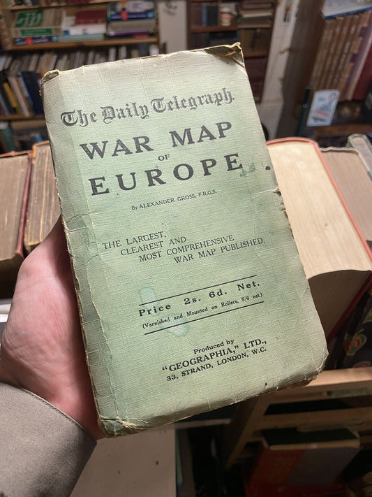 1914 The Daily Telegraph WAR MAP OF EUROPE Alexander Gross WWI : Geographia