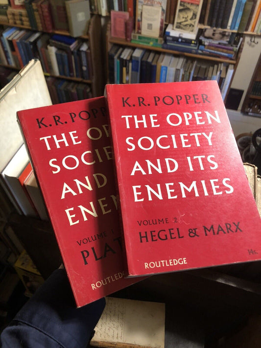 THE OPEN SOCIETY AND ITS ENEMIES : K.R. Popper : (2 Vols) PLATO HEGEL MARX