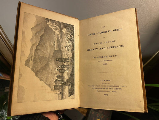 1837 Ornithologists Guide to the Islands of Orkney & Shetland : Robert Dunn